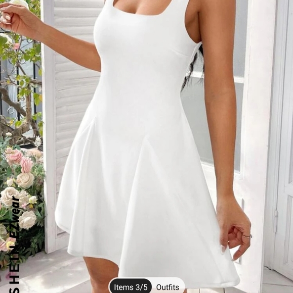 White, size Large[8/10] Square neck tank dress from SHEIN - Picture 3 of 4